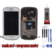 Genos Samsung I8190 S3 Mini LCD Ekran Beyaz Montaj Kiti Hediye
