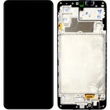 Genos Samsung Galaxy M22 M225 LCD Ekran Dokunmatik Siyah Çıtalı Orijinal