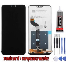 Genos Xiaomi Mi A2 Lite LCD Ekran Çıtasız Siyah Montaj Kiti Hediye