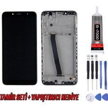 Genos Xiaomi Redmi 7A LCD Ekran Çıtalı Siyah Montaj Kiti Hediye