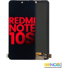 Genos Xiaomi Redmi Note 10S LCD Ekran Dokunmatik Siyah Çıtasız OLED Üstün Kalite