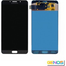 Genos Samsung Galaxy A9 Pro A910 LCD Ekran Dokunmatik Siyah Orjinal Servis