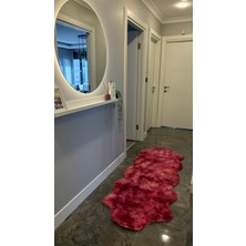 Doğuş Peluş Halı Batik Tavşan Fuşya Yumuşak Dokulu Peluş Halı Çift Kafa Post