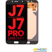 Genos Samsung Galaxy J7 Pro 2017 J730 LCD Ekran Dokunmatik Siyah OLED Üstün Kalite