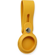 Starseven Airtag Askılı Deri Kılıf - Sarı