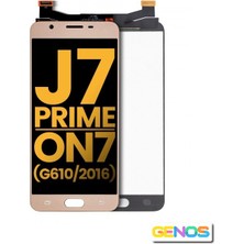 Genos Samsung Galaxy J7 Prime G610 LCD Ekran Dokunmatik Gold Orjinal Servis