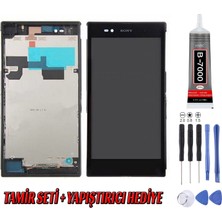 Genos Sony Xperia Z Ultra LCD Ekran Çıtalı Siyah Montaj Kiti Hediye