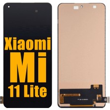 Genos Xiaomi Mi 11 Lite LCD Ekran Dokunmatik Siyah Çıtasız A Plus Kalite