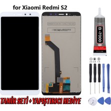 Genos Xiaomi Redmi S2 LCD Ekran Çıtasız Siyah Montaj Kiti Hediye