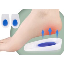 Go İthalat Topuk Silikonu Mavi Beyaz Küçük Boy Kadın (5381)