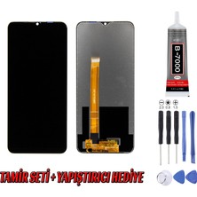 Genos Oppo A9 2020 LCD Ekran Çıtasız Siyah Montaj Kiti Hediye