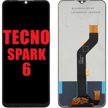 Genos Tecno Spark 6 Ekran Dokunmatik Siyah Çıtasız Orjinal