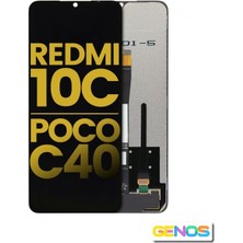 Genos Xiaomi Redmi 10C LCD Ekran Dokunmatik Siyah Çıtasız Orjinal