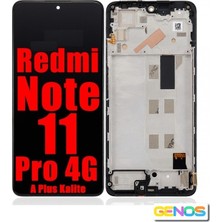Genos Xiaomi Redmi Note 11R LCD Ekran Dokunmatik Siyah Çıtalı A Plus Kalite