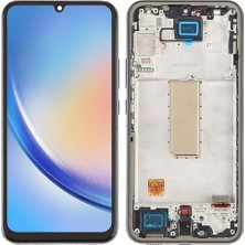 Genos Samsung Galaxy A34 5g A346 Ile Uyumlu Çıtalı LCD Ekran Dokunmatik Dar Ekran