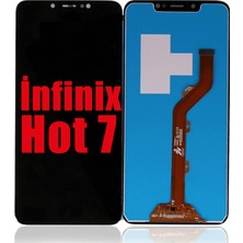 Genos Infinix Hot 7 LCD Ekran Dokunmatik Siyah Çıtasız A Plus Kalite