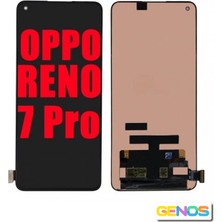 Genos Oppo Reno 7 Pro LCD Ekran Dokunmatik Siyah Çıtasız A Plus Kalite