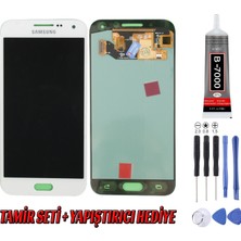 Genos Samsung E500 E5 LCD Ekran OLED Beyaz Montaj Kiti Hediye