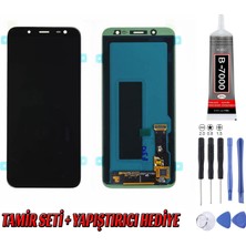 Genos Samsung J600 J6 LCD Ekran Tft A Kalite (Işık Ayarlı) Siyah Montaj Kiti Hediye