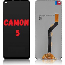 Genos Tecno Camon 5 LCD Ekran Dokunmatik Siyah Çıtasız Orjinal