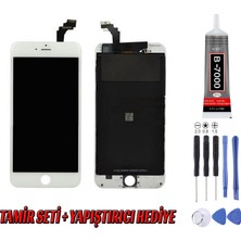 Genos Apple Iphone 6 Plus LCD Ekran Beyaz Montaj Kiti Hediye