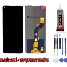 Genos Infinix Hot 10 LCD Ekran Çıtasız Siyah Montaj Kiti Hediye