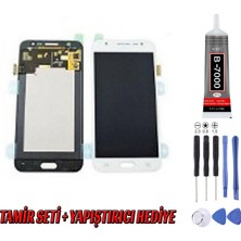 Genos Samsung J1 Ace J110 LCD Ekran OLED Beyaz Montaj Kiti Hediye