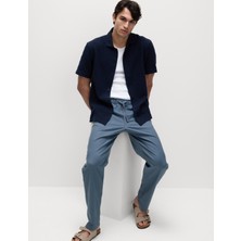 Marks & Spencer Loose Fit Pamuk Keten Karışımlı Pantolon