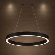 Dizano Modern Halka LED Aydınlatma 120CM 4000K Günışığı, Ofis, Lobi, Mağaza, Sıva Üstü Veya Sarkıt Avize
