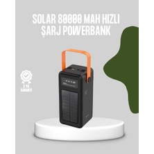 VeraGlobe Buğz 80000 Mah Solar Powerbank Göstergeli Fenerli Hızlı Şarj Taşınabilir Şarj Cihazı