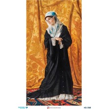 Diamond Craft N: 3188 Sarayda Hayat, Kadın Desenli 30*42 cm Dekopaj