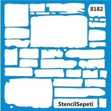 8182 Duvar, Tuğla, Stencil 20 * 20 cm