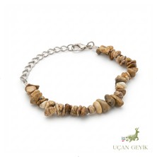 Jasper Kırıktaş Doğal Taş Bileklik – Topraklayıcı Enerji Taşı, Denge ve Koruma, El Yapımı Unisex Takı