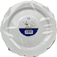 Omeyva Kullan At Parti Plastik Sert Mika Tabak - 26 Cm. - Beyaz - 6 Adetlik Paket