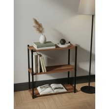 Pratico Orion 3 Raflı Metal Çok Amaçlı Kitaplık Tropik Ceviz