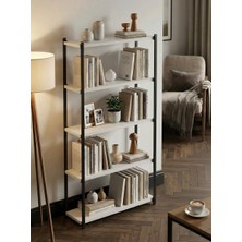 Pratico Orion 5 Raflı Metal Çok Amaçlı Kitaplık Beyaz