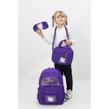Neşeli Home Kız Çocuk Hello Kitty 3’lü Okul Çanta Sırt Çantası Termal Beslenme Çantası Kalemlik Yeni Sezon