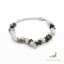 Havlit Doğal Taş Halhal – El Yapımı, Negatif Enerji Önleyici, Huzur ve Denge Taşı