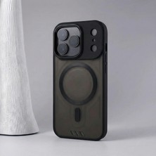 Apple iPhone 17 Pro Max Uyumlu Kılıf Zebana Vault Silikon Kılıf (Kablosuz Şarj Destekli) Siyah
