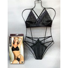 Sistina Sptrns Siyah Bralet Sütyen Takım - B863 - Beden S/m