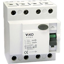 Viko VTR4-100300 4X100 A 300 Ma Ac Tipi Kaçak Akım Rölesi