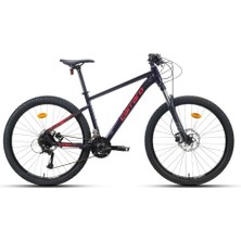 29 Jant Carraro Crx 924 Dağ Bisikleti | 44 cm Kadro | 24 Vites | Hidrolik Disk Fren | Karanlık Mor-Kırmızı | Blc Bisiklet