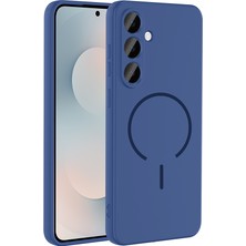 Alan Tech Galaxy S25 Fe Kılıf M-Safe Şarj Özellikli Zore Meta Kapak - Lacivert