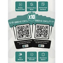 Gözcü Mobil 10'lu Qr Numarasız Numaratör Yeni Nesil Araç Motosiklet Numara Gizler Oto Park Kartı Dijital Kimlik