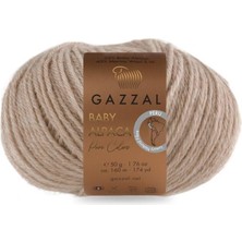 Gazzal Baby Alpaca Pure Color Doğal Saf Yün 50 gr 6453