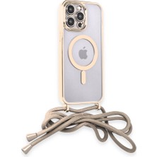 Starseven Iphone 14 Kılıf Divo Lazer Askılı Magsafe Kapak - Gold