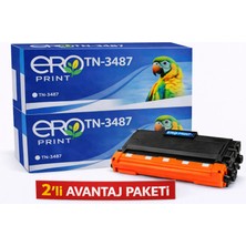 Ero Print Brother TN-3487 Muadil Toner - 2'li Avantaj Paket