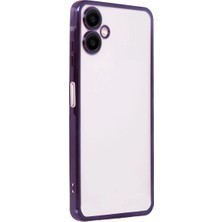 TE Dükkan Buğz Samsung Galaxy A07 4g Razer Lensli Silikon - Mor