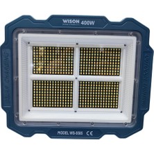 TE Dükkan Buğz Wıson WS-5585 Çok Fonksiyonlu 3 Solar Panelli 400W Spot Aydınlatma