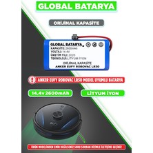 Global Batarya Anker Eufy Robovac LR30 Uyumlu Robot Süpürge Bataryası 14.4V 2600MAH Li-Ion Pil (Orijinal Kapasite)